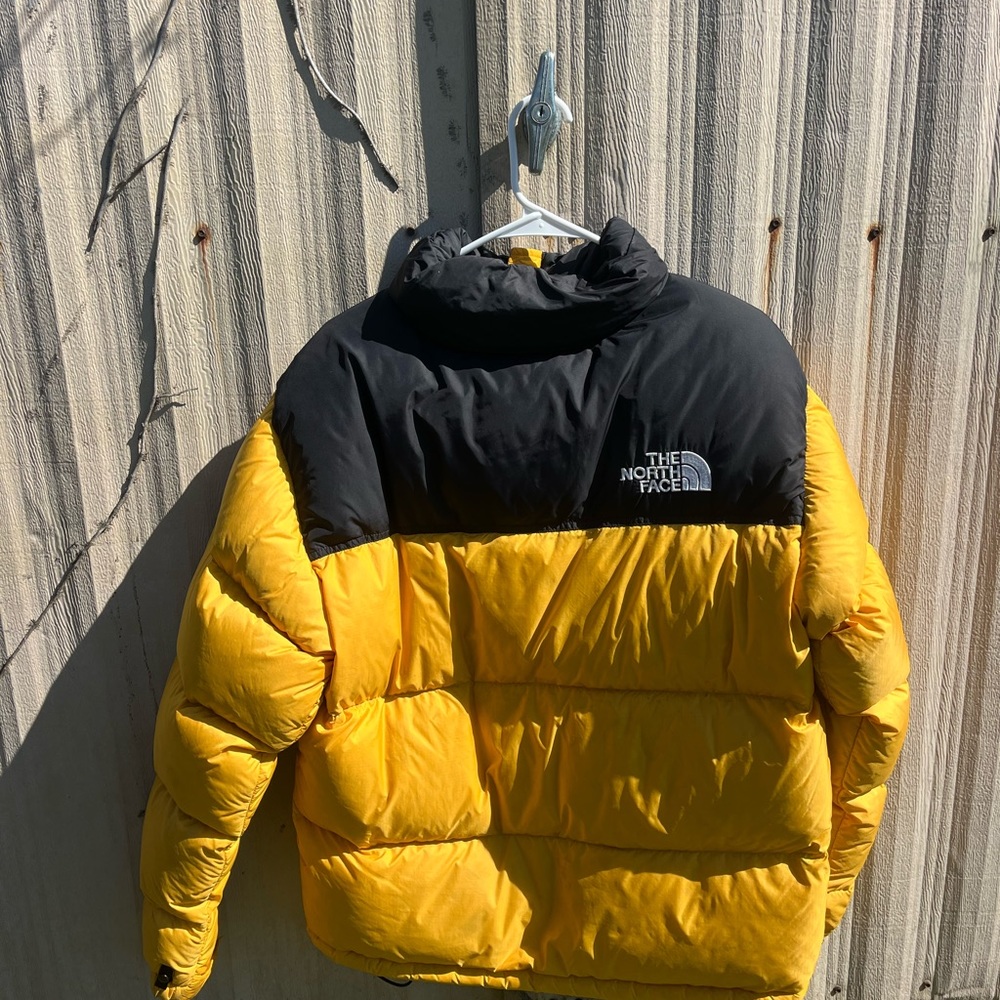 Yellow North Face Nuptse Jacket